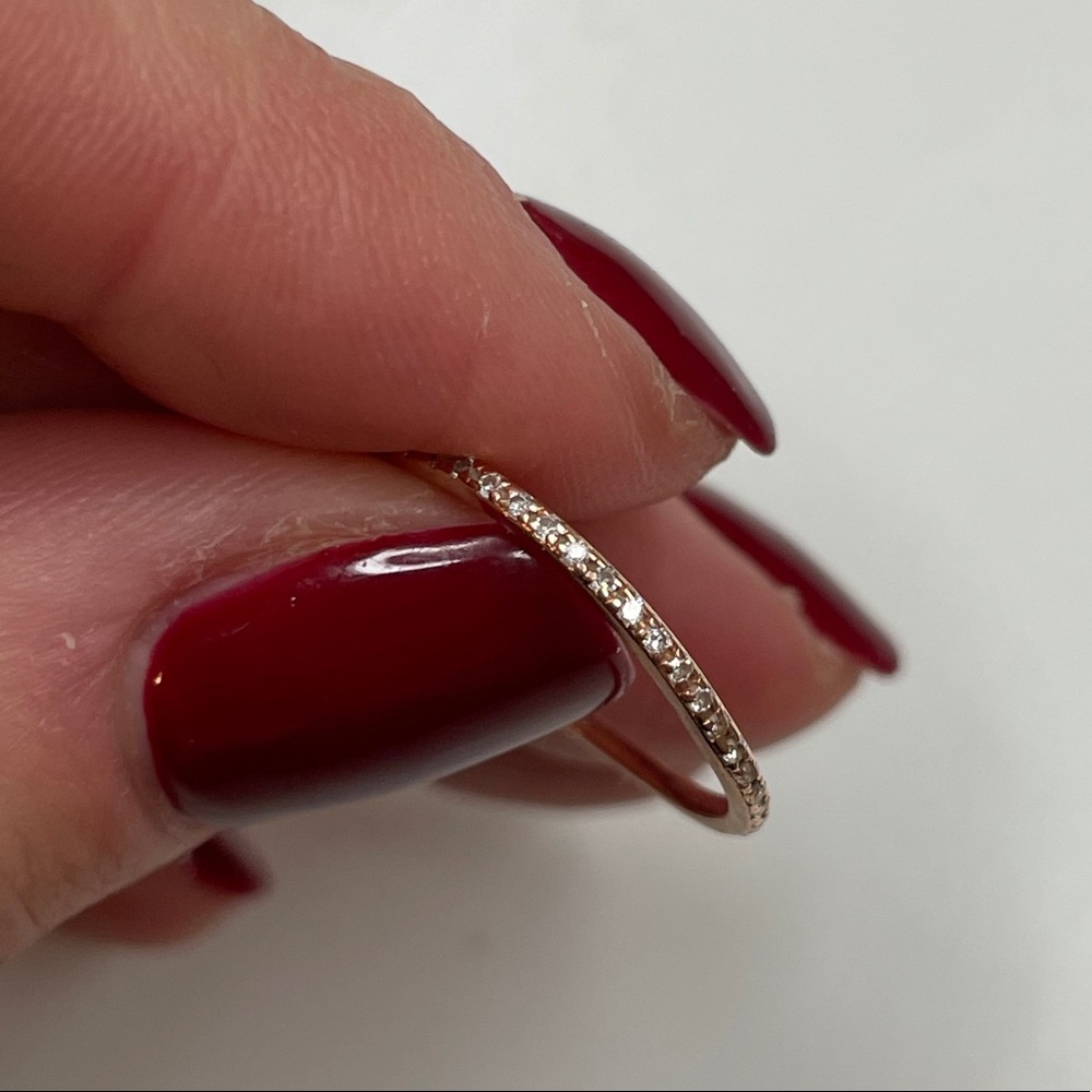 Pageo 14K rose gold and pave diamond ring